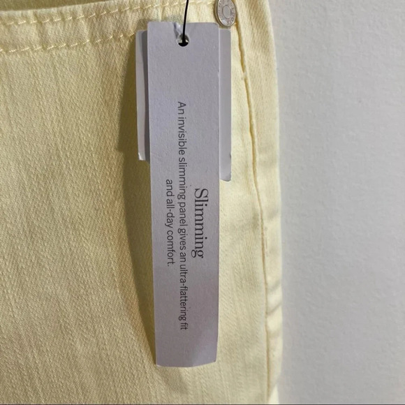 TALBOTS Sz 12P Slim Ankle Pastel Yellow Jeans NWT - Picture 5 of 10